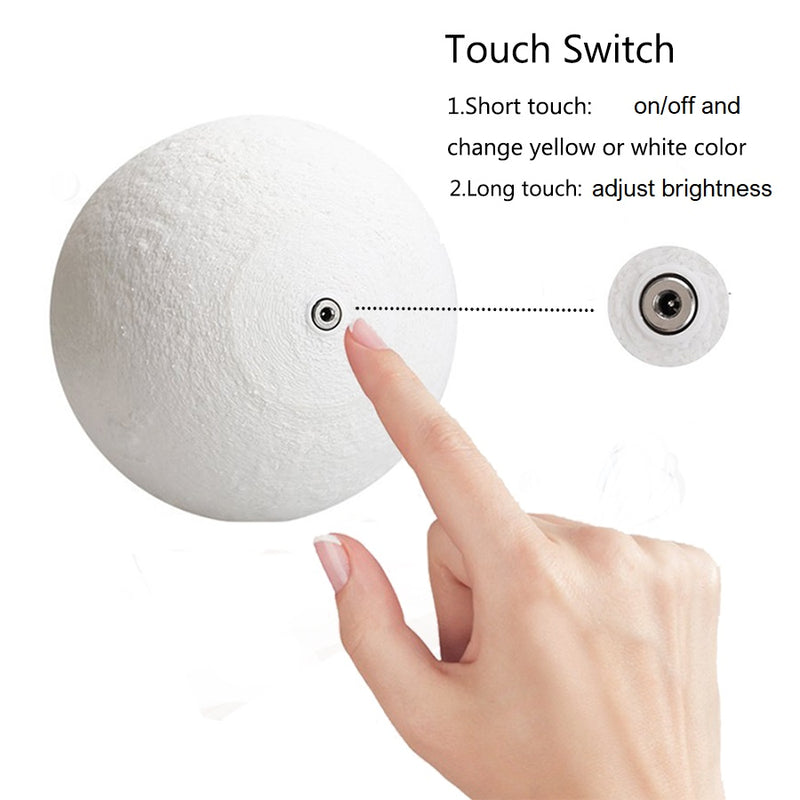 3D Moon Lamp - Lunar Night Light - LED Lamp with USB charging - Home & Garden - Lighting - Lamps - Laguna D&W | DAXION mall™