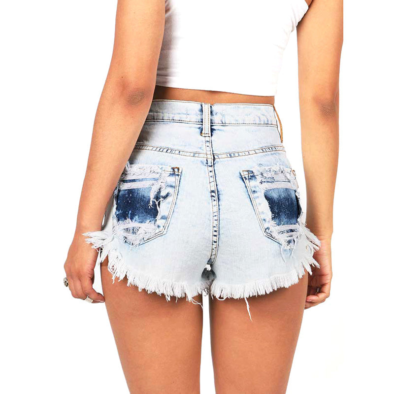 REBECCA - Vintage High Waist Ripped Denim Shorts - Women's Fashion - Apparel - Shorts - caton ATOZ | DAXION mall™