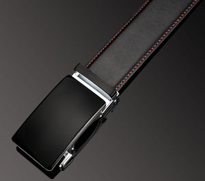 ARTHUR - Genuine Leather Ratchet Belt for Men - Automatic Buckle, No holes - Black, 35 mm - Men's Fashion - Accessories - Belts - D by Alex™ | DAXION mall™