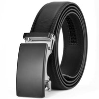 ARTHUR - Genuine Leather Ratchet Belt for Men - Automatic Buckle, No holes - Black, 35 mm - Men's Fashion - Accessories - Belts - D by Alex™ | DAXION mall™