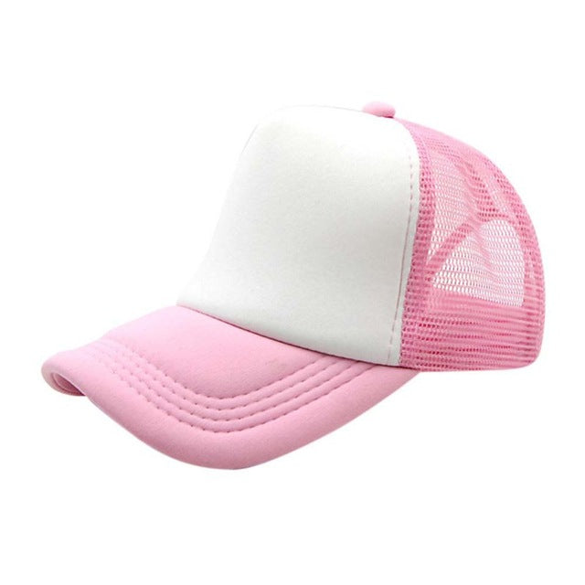 Kids Summer Hat - White Pink - Fashion - Accessories - Headwear - Baseball Cap - Laguna D&W | DAXION mall™