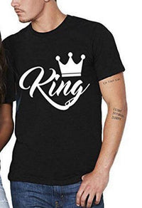 KING & QUEEN - Lovers Couples T-Shirts - [2 colors Black/White] - Fashion - Clothes - Tops - Laguna D&W | DAXION mall™